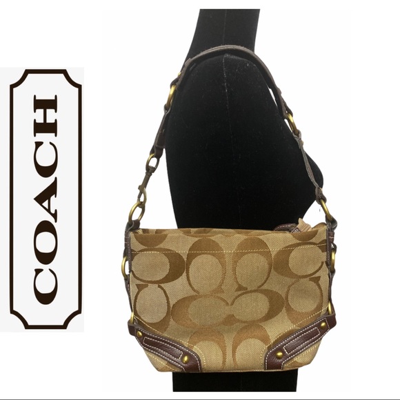 Coach Brown Signature Logo Shoulder Bag